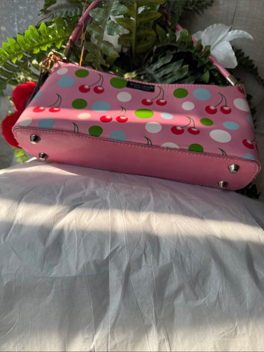 kate spade Pink Cherry Polka Dot Shoulder Bag - Picture 3 of 6
